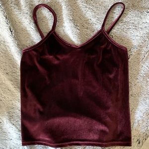 Velvet crop top